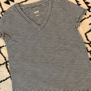 Striped v-neck